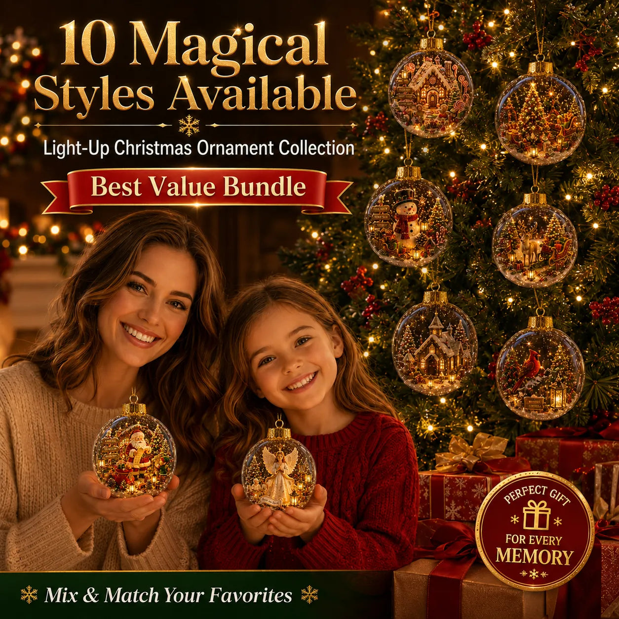 🔥 Limited-Time 50% OFF–✨🎄Light-Up Christmas Story Globe Ornament | Magical Mini Holiday World