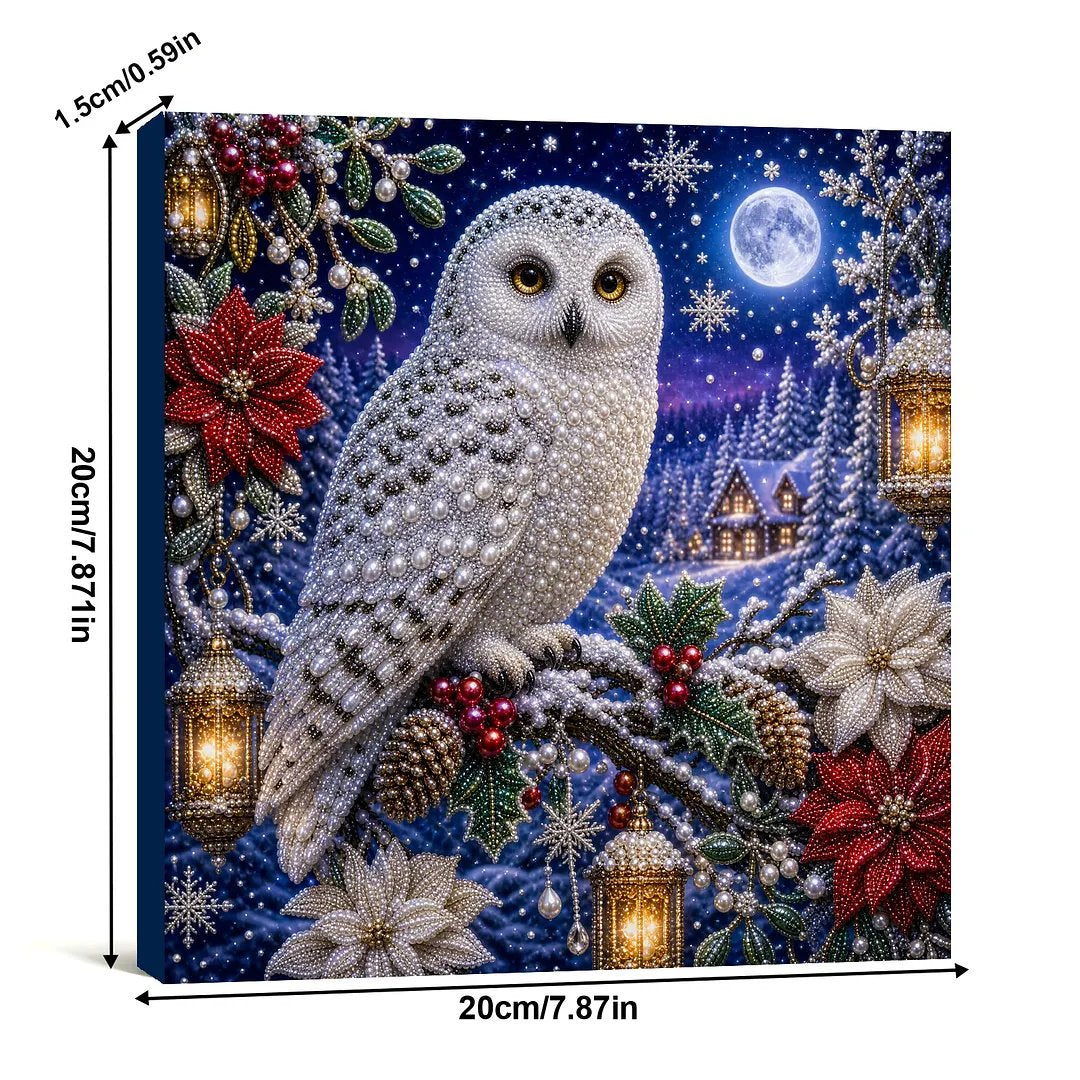 Snowy Owl Pearl Diamond Painting Kit