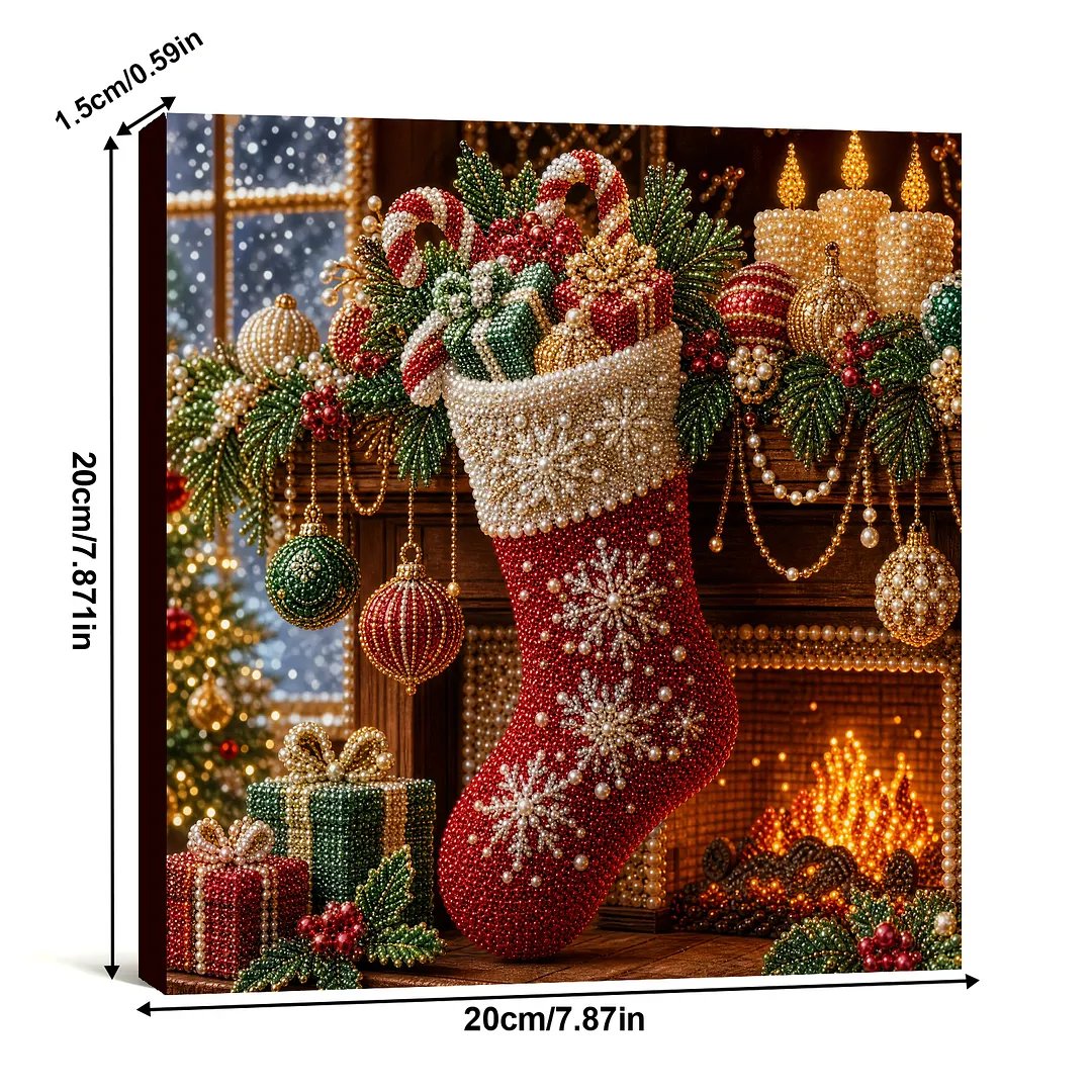 Warm Fireplace Pearl Diamond Painting Kit