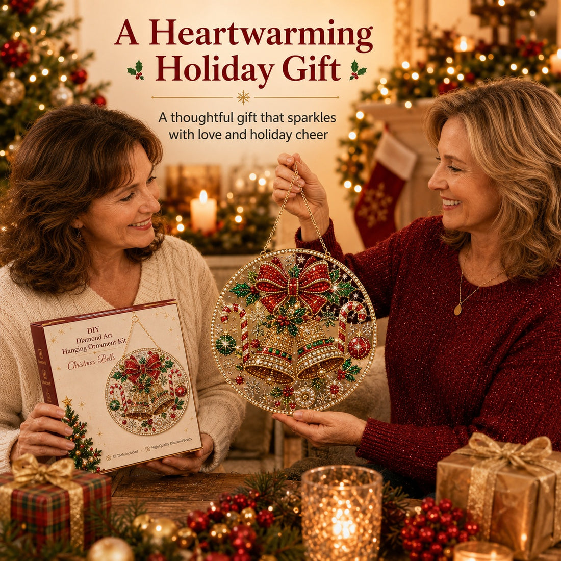 Limited Christmas Suncatcher Diamond Art Hanging Ornament Kit – Sparkling DIY Window Ornament