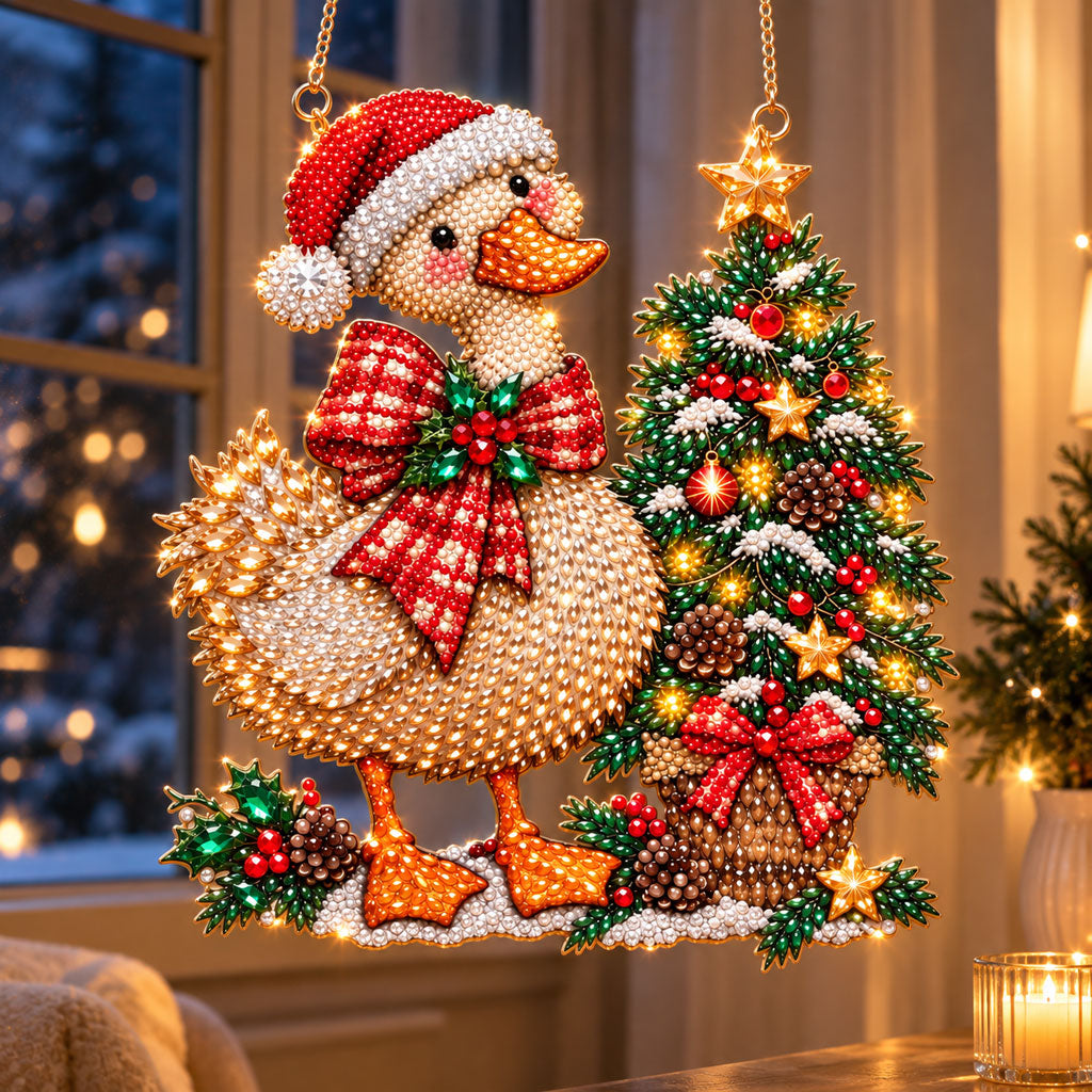 🔥 Limited Time 70% OFF - 🐔🎁 Festive Farmhouse Hen Bead Art Kit – DIY Sparkling Holiday Hanger