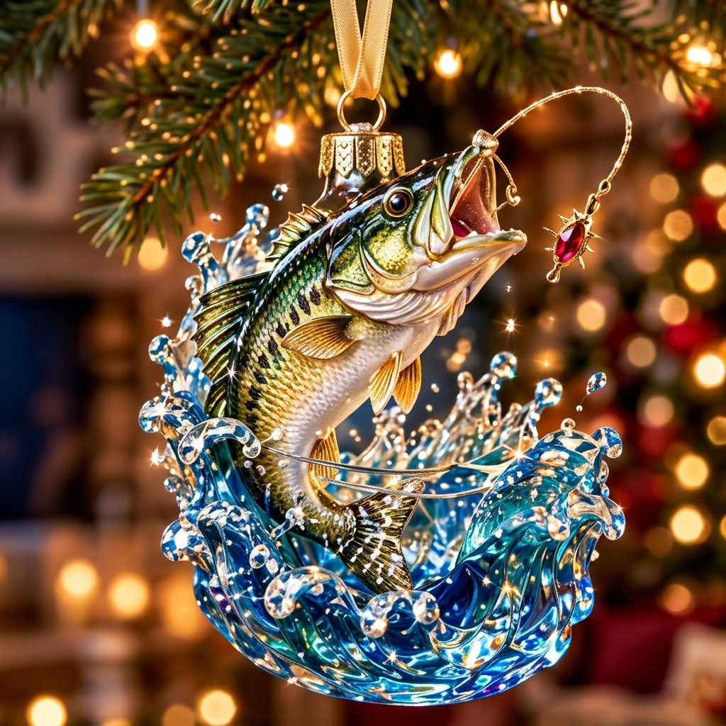 Bass Fishing XR1710010CL Christmas Ornament