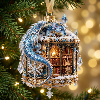 Frosted Lantern Library XR1710031CL Christmas Ornament