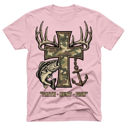 Faith Hunt Fish Cross WN0707001CL Unisex T-shirt