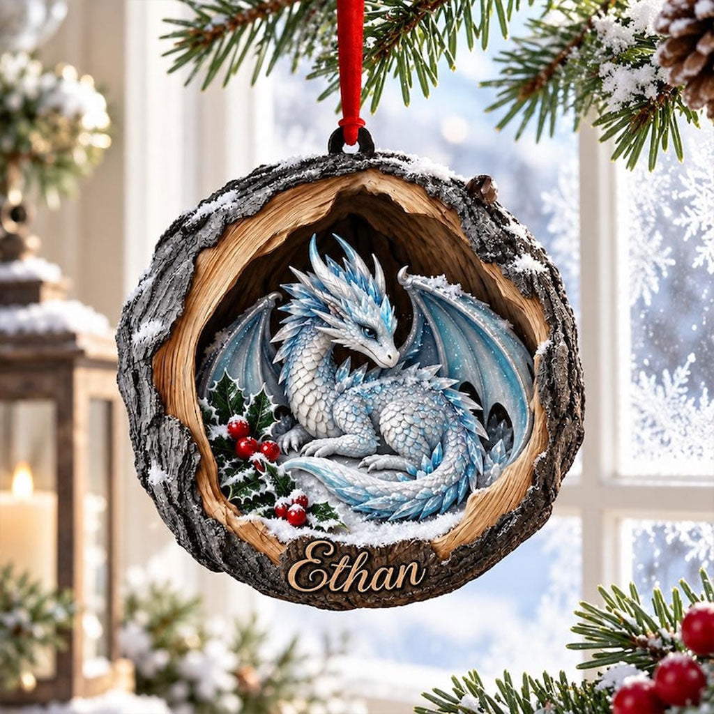 Personalized Ice Dragon XR1610003CL Christmas Ornament