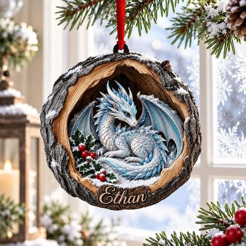 Personalized Ice Dragon XR1610003CL Christmas Ornament