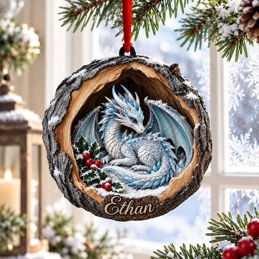 Personalized Ice Dragon XR1610003CL Christmas Ornament