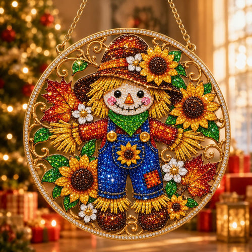 Happy Fall Scarecrow Diamond Art Hanging Ornament Kit