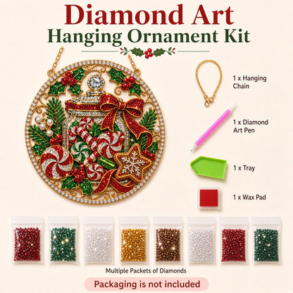 Christmas Candy Wonderland Diamond Art Hanging Ornament Kit
