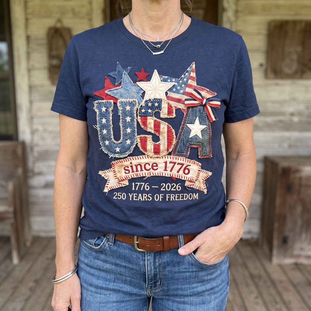 USA Since 1776 – 250 Years Of Freedom Patriotic Heritage WN2906003CL Unisex T-shirt