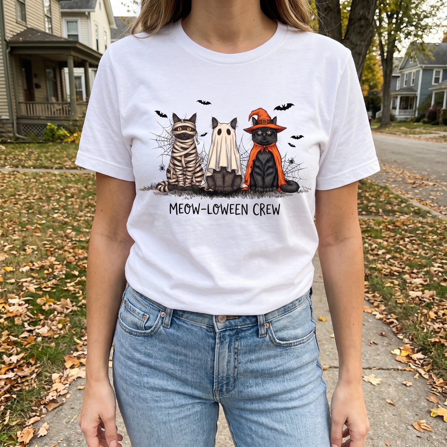 Meow-Loween Crew WN1707001CL Unisex T-shirt