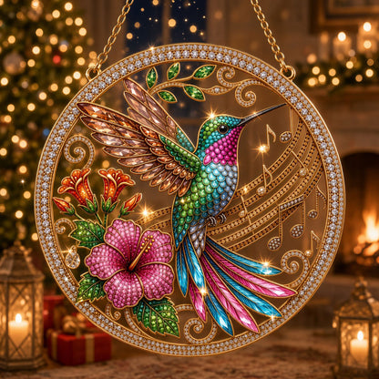 Musical Hummingbird Diamond Art Hanging Ornament Kit