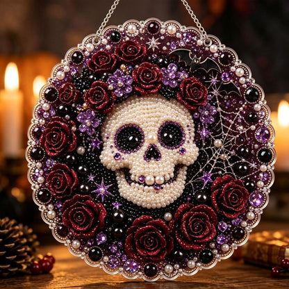 🔥Limited time 70% OFF - 🖤✨ Spooky Halloween DIY Gem Art Ornament Kit – Creative Hanging Decor
