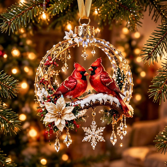 Cardinal Love Story XR1710017CL Christmas Ornament
