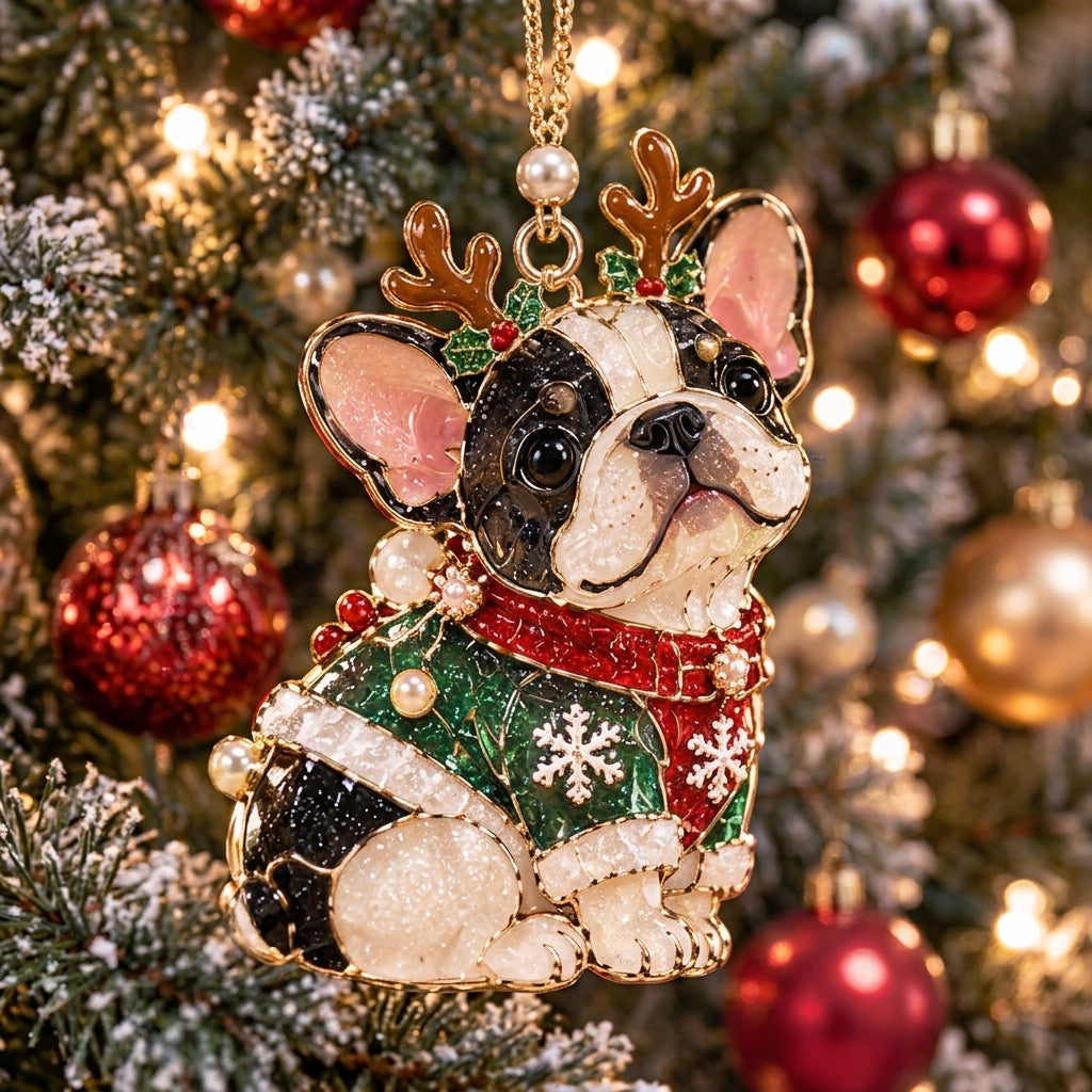 Christmas French Bulldog XR2110007CL Christmas Ornament