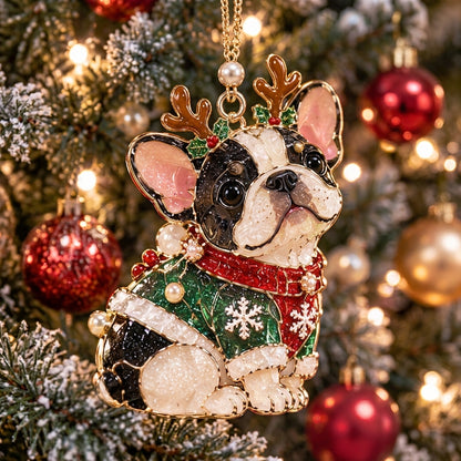 Christmas French Bulldog XR2110007CL Christmas Ornament