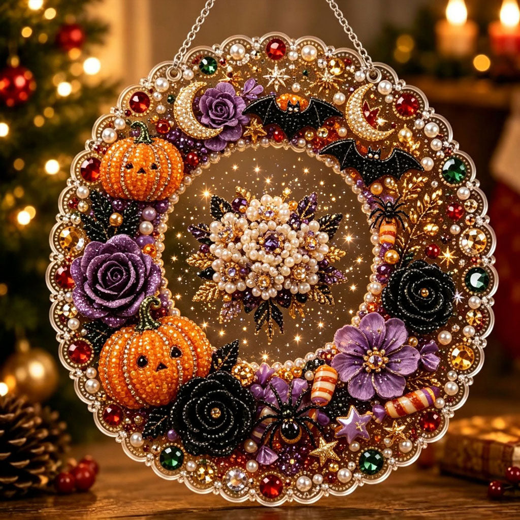 🔥Limited time 70% OFF - 🖤✨ Spooky Halloween DIY Gem Art Ornament Kit – Creative Hanging Decor