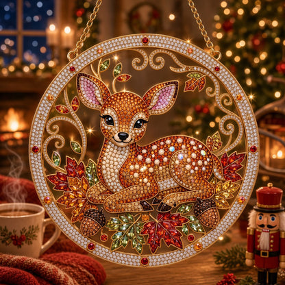 Autumn Baby Deer Diamond Art Hanging Ornament Kit
