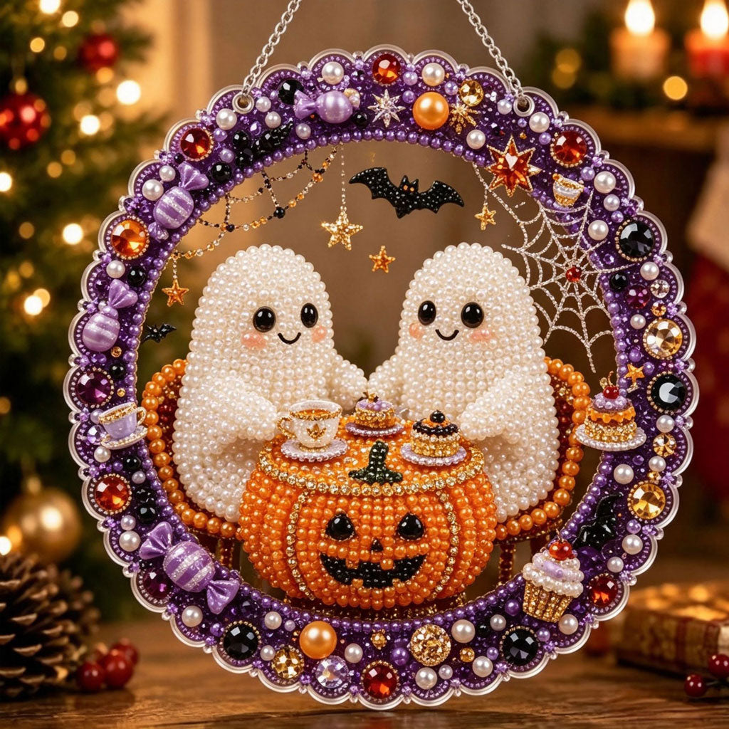 🔥Limited time 70% OFF - 🖤✨ Spooky Halloween DIY Gem Art Ornament Kit – Creative Hanging Decor