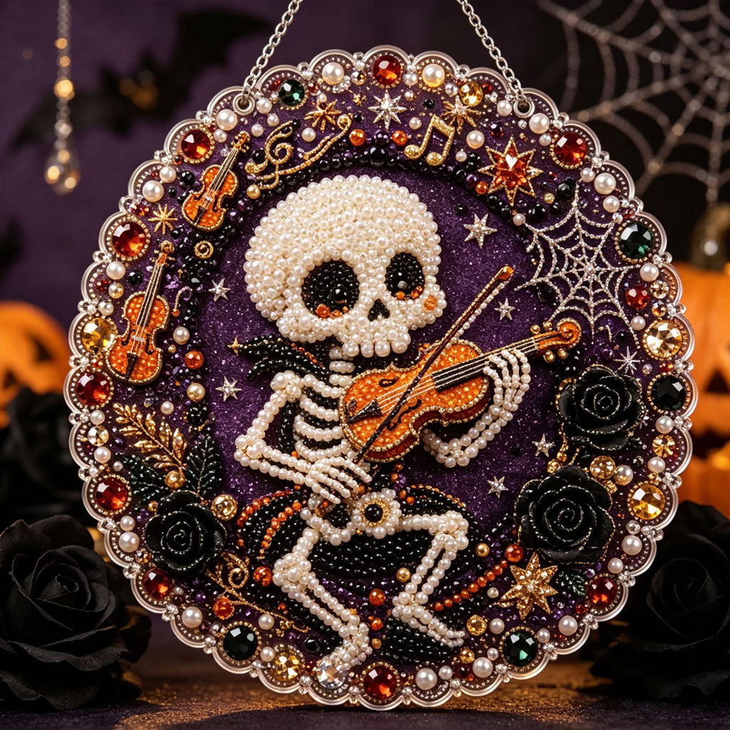 🔥Limited time 70% OFF - 🖤✨ Spooky Halloween DIY Gem Art Ornament Kit – Creative Hanging Decor