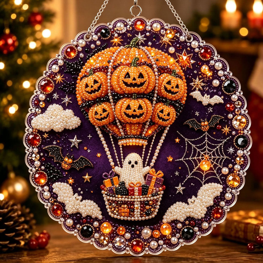 🔥Limited time 70% OFF - 🖤✨ Spooky Halloween DIY Gem Art Ornament Kit – Creative Hanging Decor