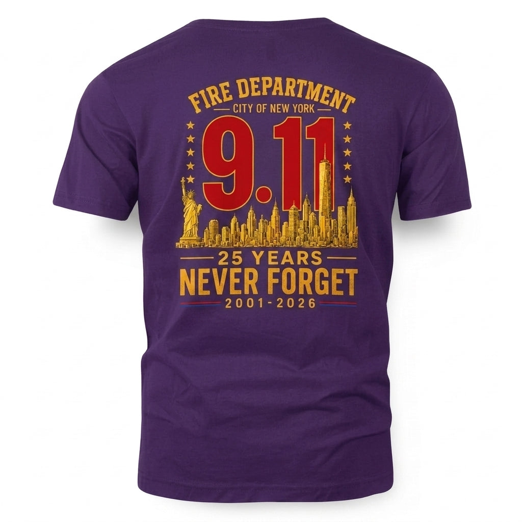 9.11 -25 Years Never Forget XR2307002CL Unisex T-shirt