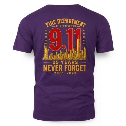 9.11 -25 Years Never Forget XR2307002CL Unisex T-shirt