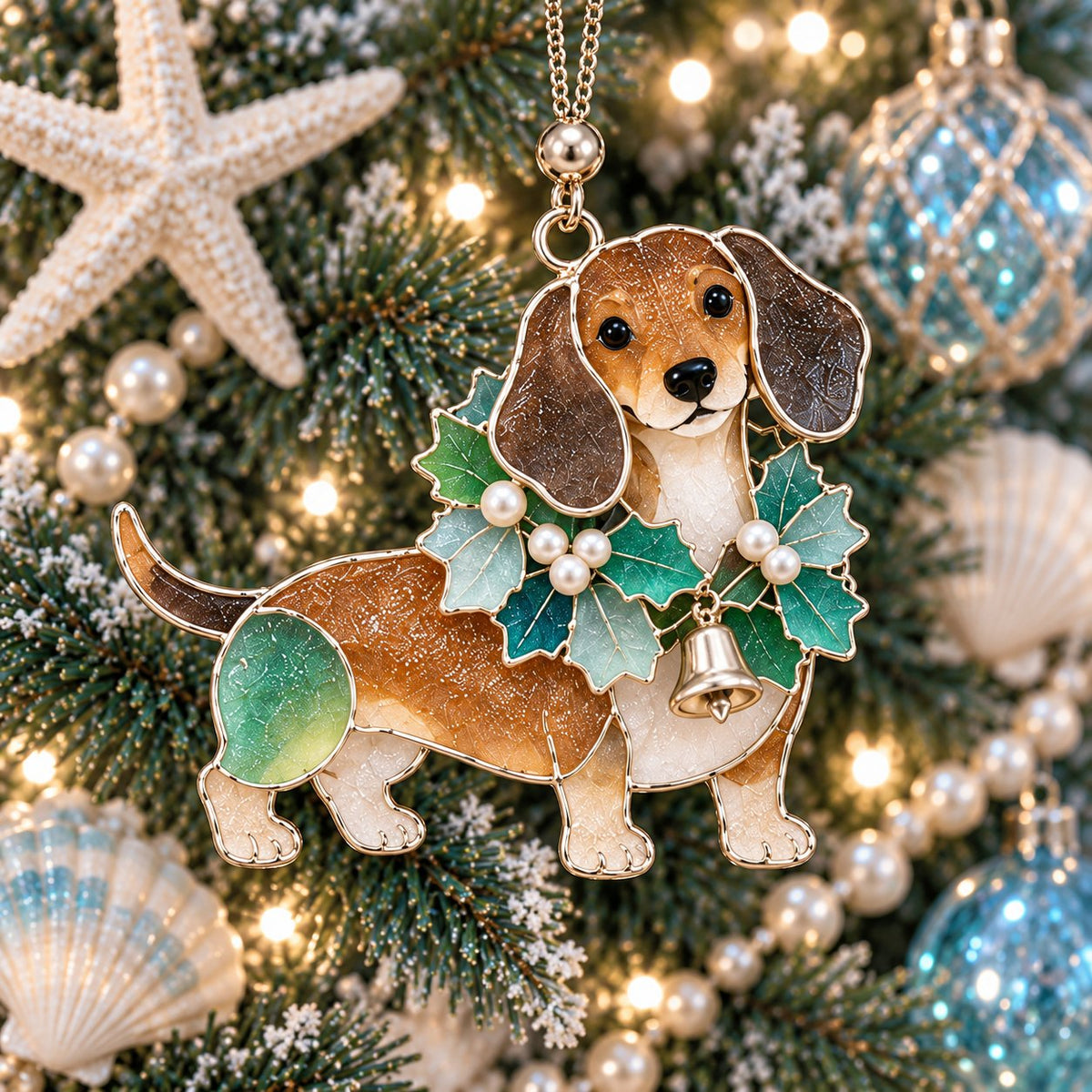 Coastal Dachshund XR2110002CL Christmas Ornament