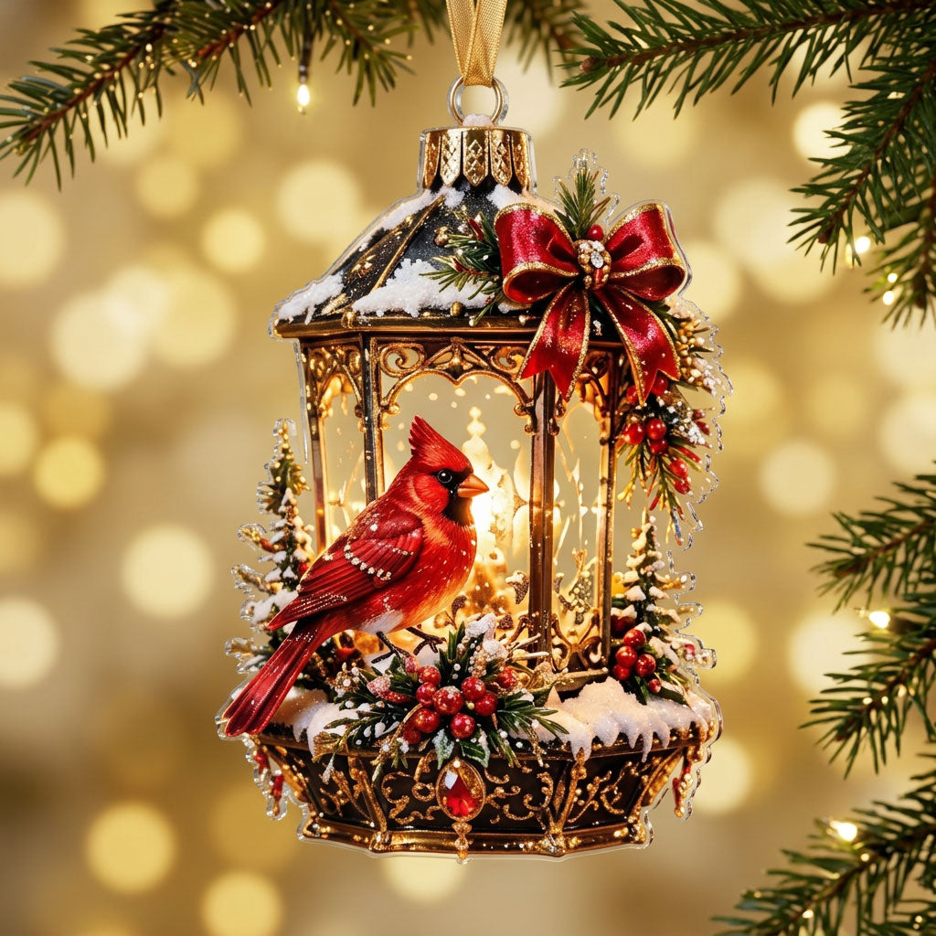 Holiday Lantern Cardinal XR1710015CL Christmas Ornament