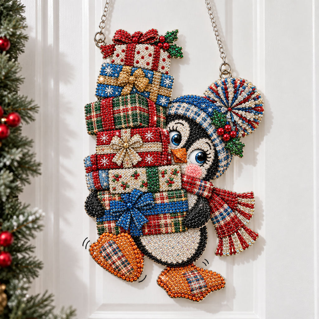 🔥 Limited Time 70% OFF - 🐧❄️ Penguin Diamond Art Ornament Kit – Sparkling DIY Holiday Hanging Decor