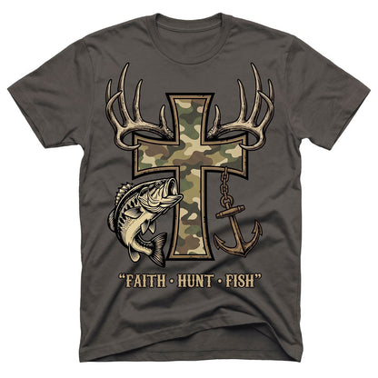 Faith Hunt Fish Cross WN0707001CL Unisex T-shirt