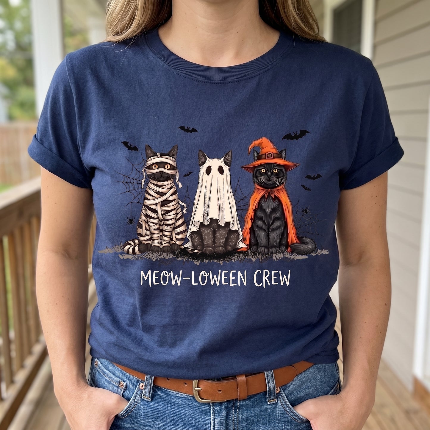 Meow-Loween Crew WN1707001CL Unisex T-shirt