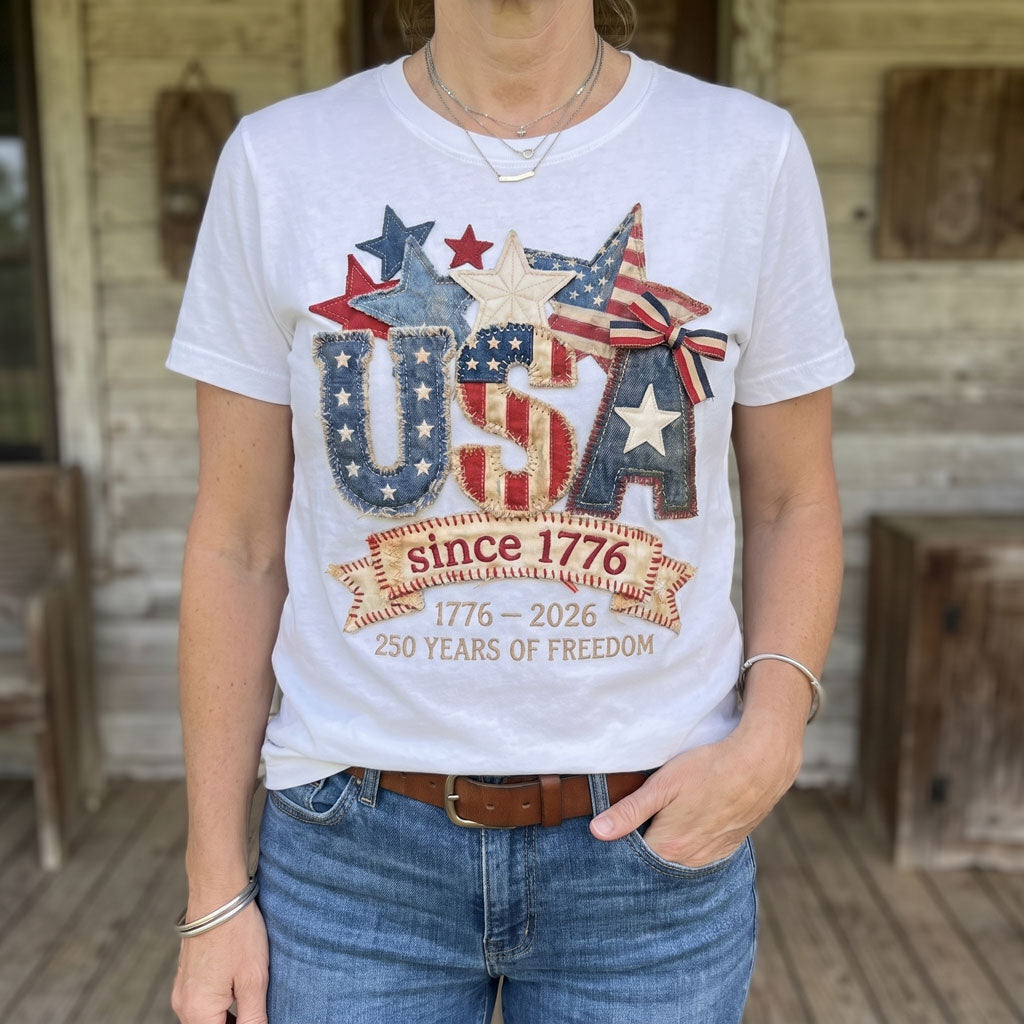 USA Since 1776 – 250 Years Of Freedom Patriotic Heritage WN2906003CL Unisex T-shirt