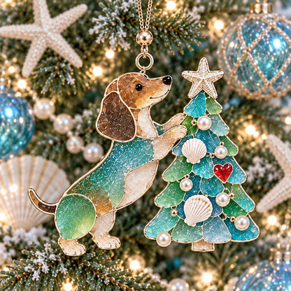 Coastal Dachshund XR2110002CL Christmas Ornament