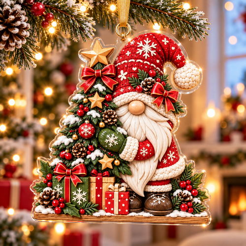 Cute Santa Gnome XR1710002CL Christmas Ornament