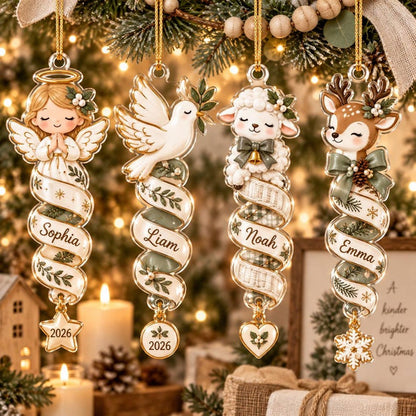 Personalized Christmas Animal And Angel XR1610015CL Christmas Ornament
