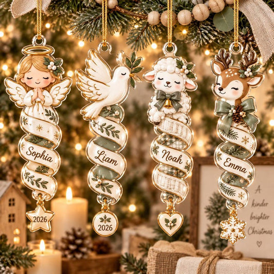 Personalized Christmas Animal And Angel XR1610015CL Christmas Ornament