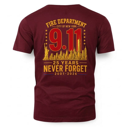 9.11 -25 Years Never Forget XR2307002CL Unisex T-shirt