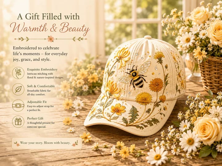 🔥LAST DAY – 60% OFF 🌸🌿 Garden Morning XR2307001CL Cap