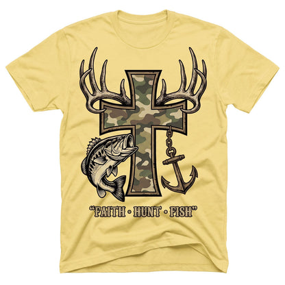 Faith Hunt Fish Cross WN0707001CL Unisex T-shirt
