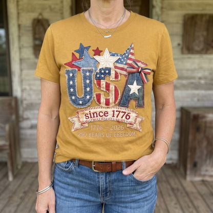 USA Since 1776 – 250 Years Of Freedom Patriotic Heritage WN2906003CL Unisex T-shirt
