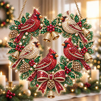 🐦🎀 Cardinal Christmas Wreath