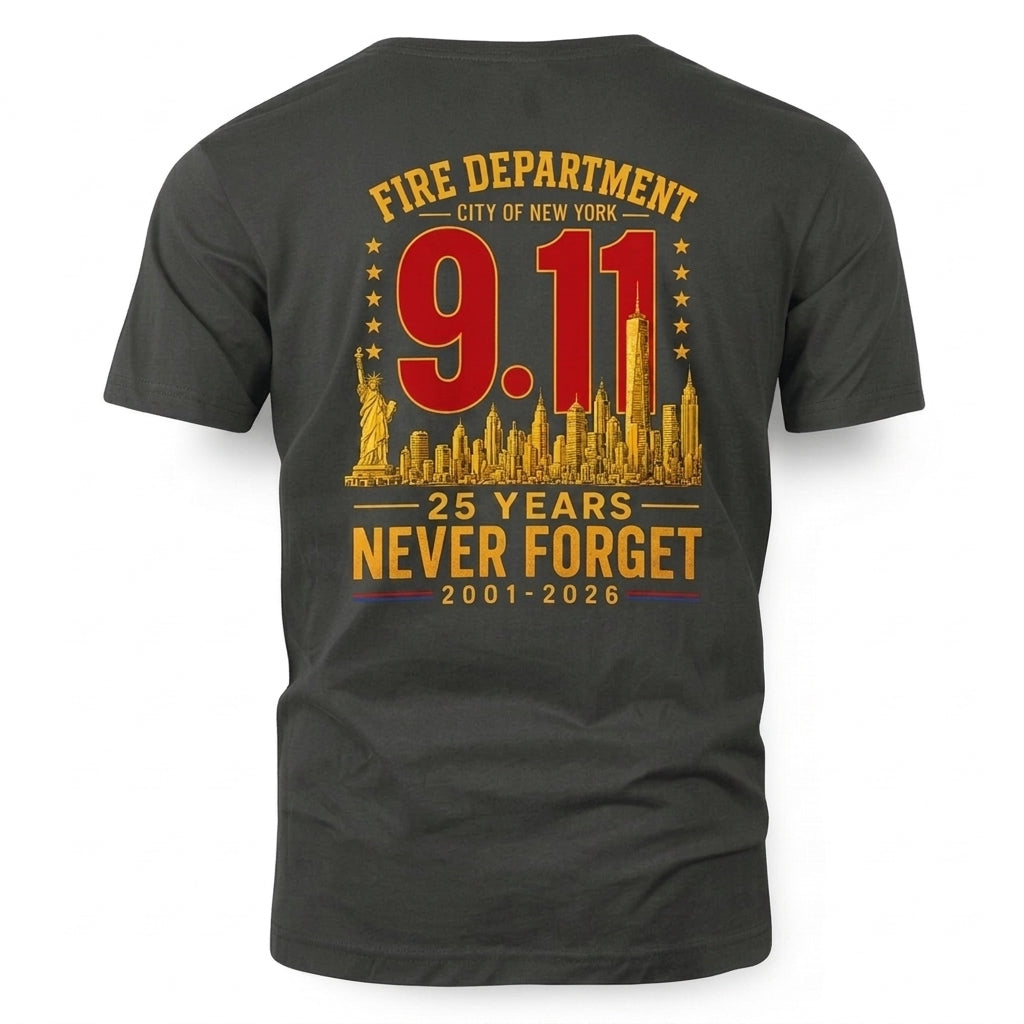 9.11 -25 Years Never Forget XR2307002CL Unisex T-shirt