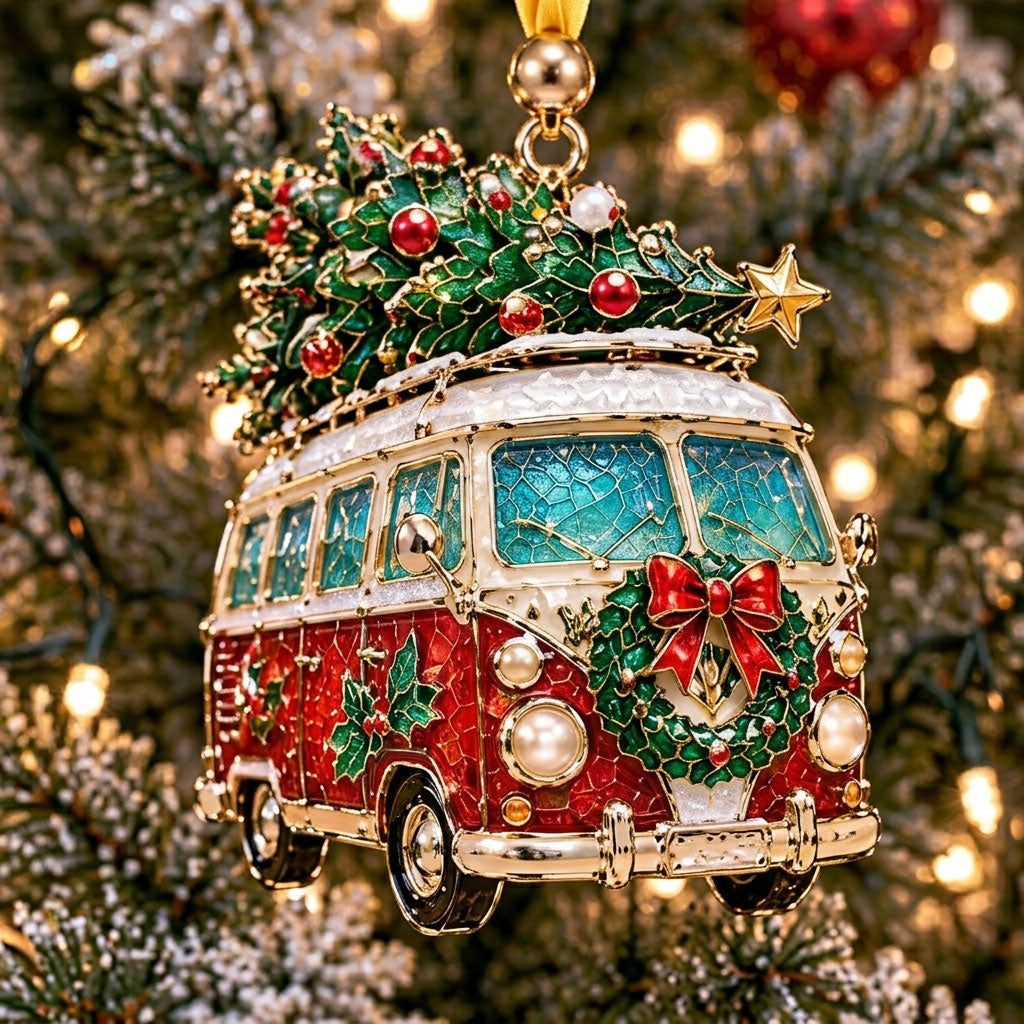 Red Van Christmas Tree XR2210005CL Christmas Ornament