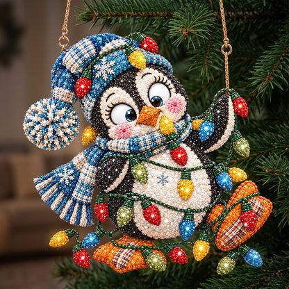🔥 Limited Time 70% OFF - 🐧❄️ Penguin Diamond Art Ornament Kit – Sparkling DIY Holiday Hanging Decor