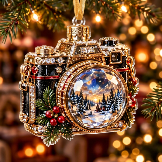 Vintage Camera XR1710007CL Christmas Ornament