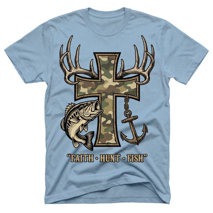 Faith Hunt Fish Cross WN0707001CL Unisex T-shirt