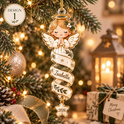 Personalized Christmas Animal And Angel XR1610015CL Christmas Ornament