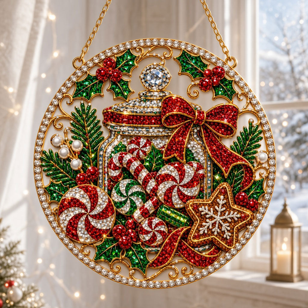 Christmas Candy Wonderland Diamond Art Hanging Ornament Kit
