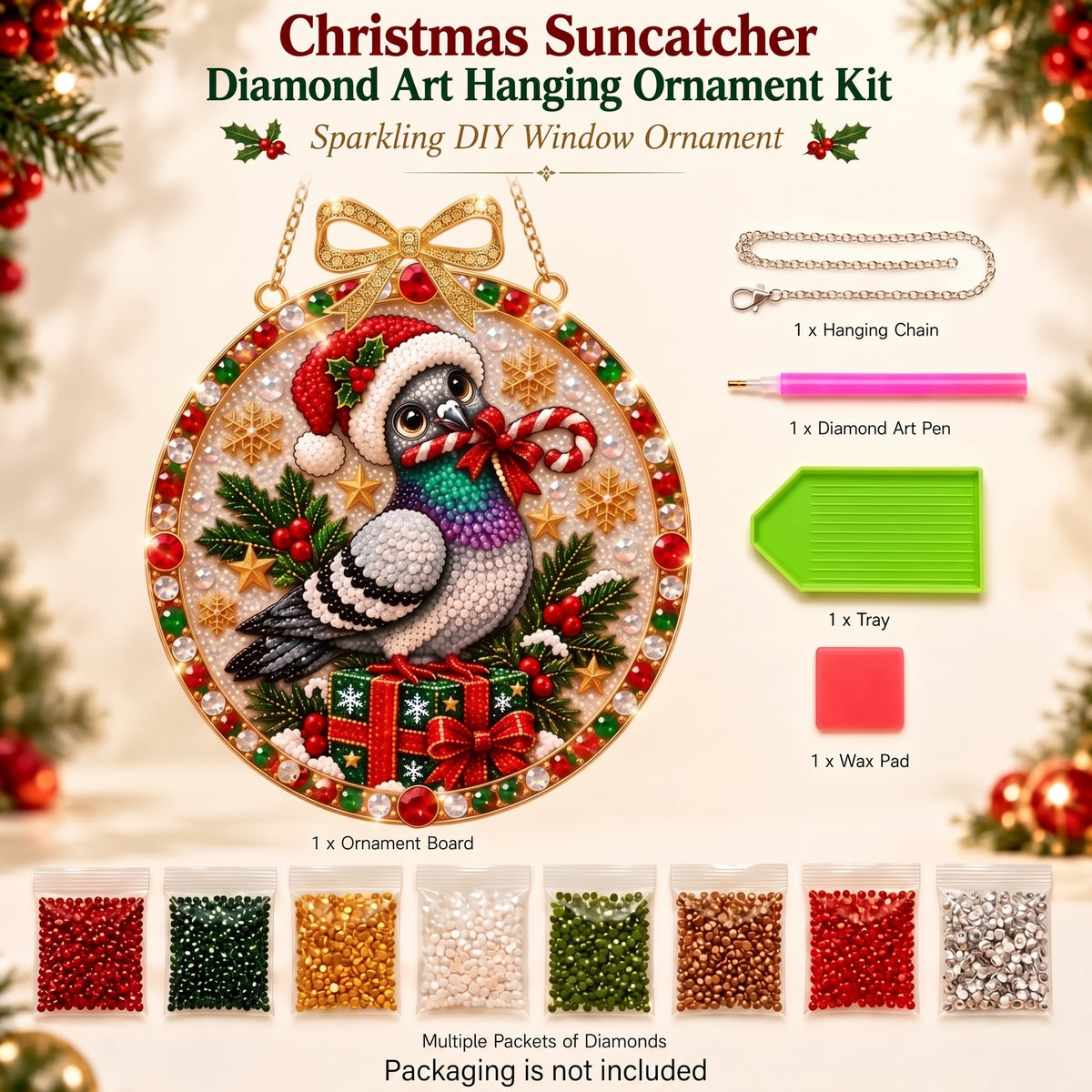 🔥 Limited Time 70% OFF - 🎁✨ Christmas Gem Craft Hanging Kit – Sparkling DIY Door Decor